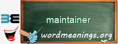 WordMeaning blackboard for maintainer